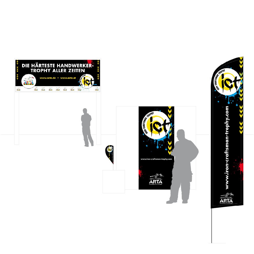 ARTA Handwerker Event Erscheinungsbild Logo Flyer Broschüre Fahne