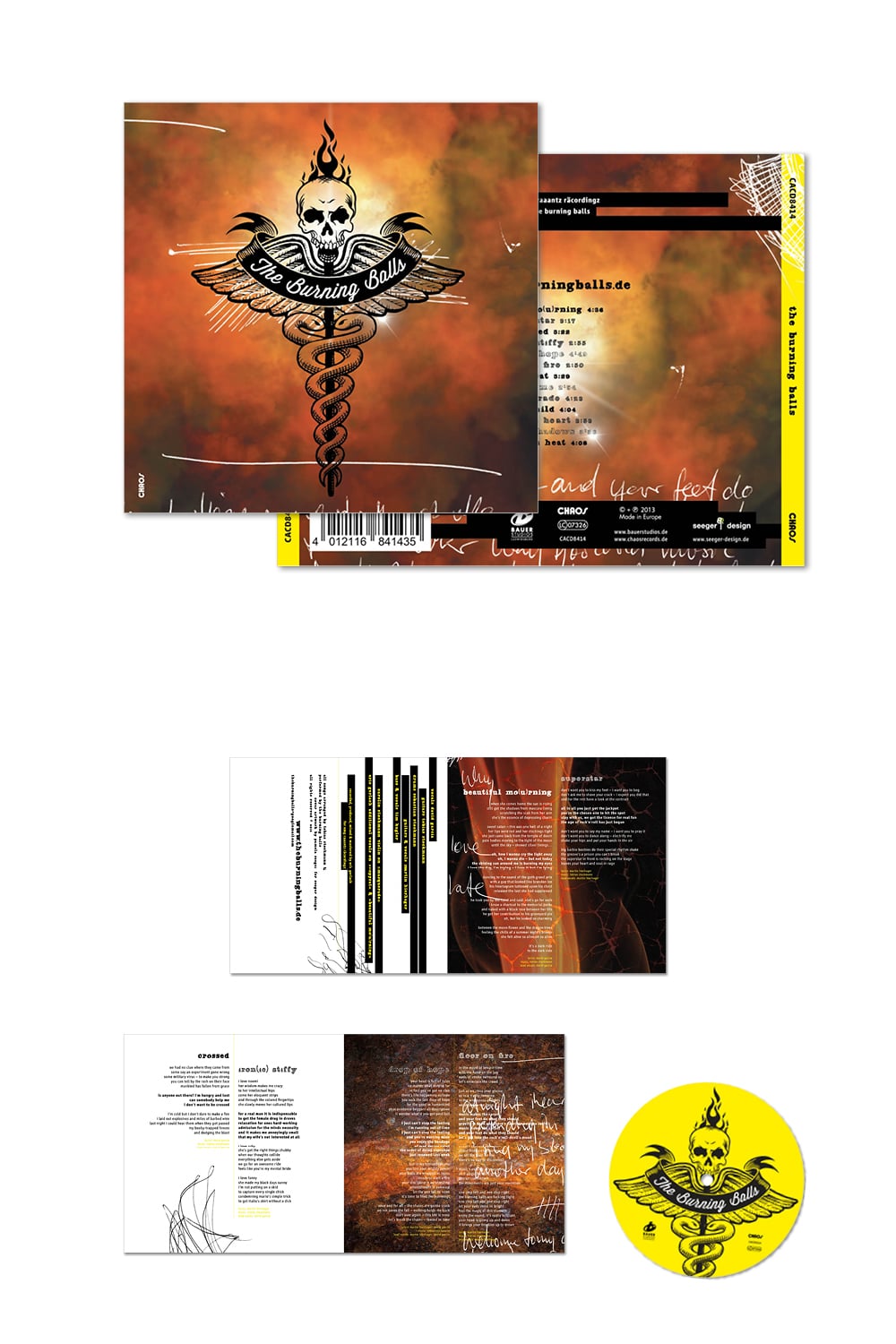 Design Band Logo Plakate Web Flyer CD Cover The Burning Balls