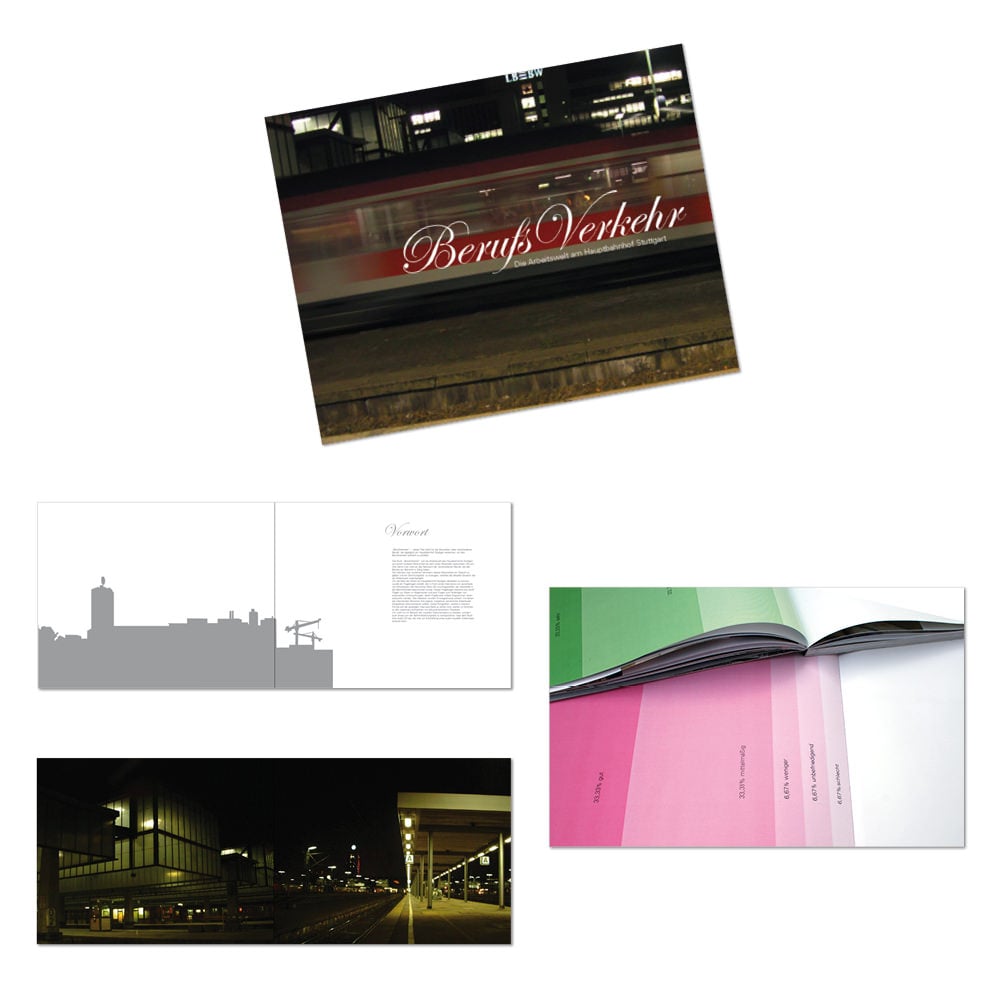 Buch Design Studium Bahnhof Stuttgart BerufsVerkehr